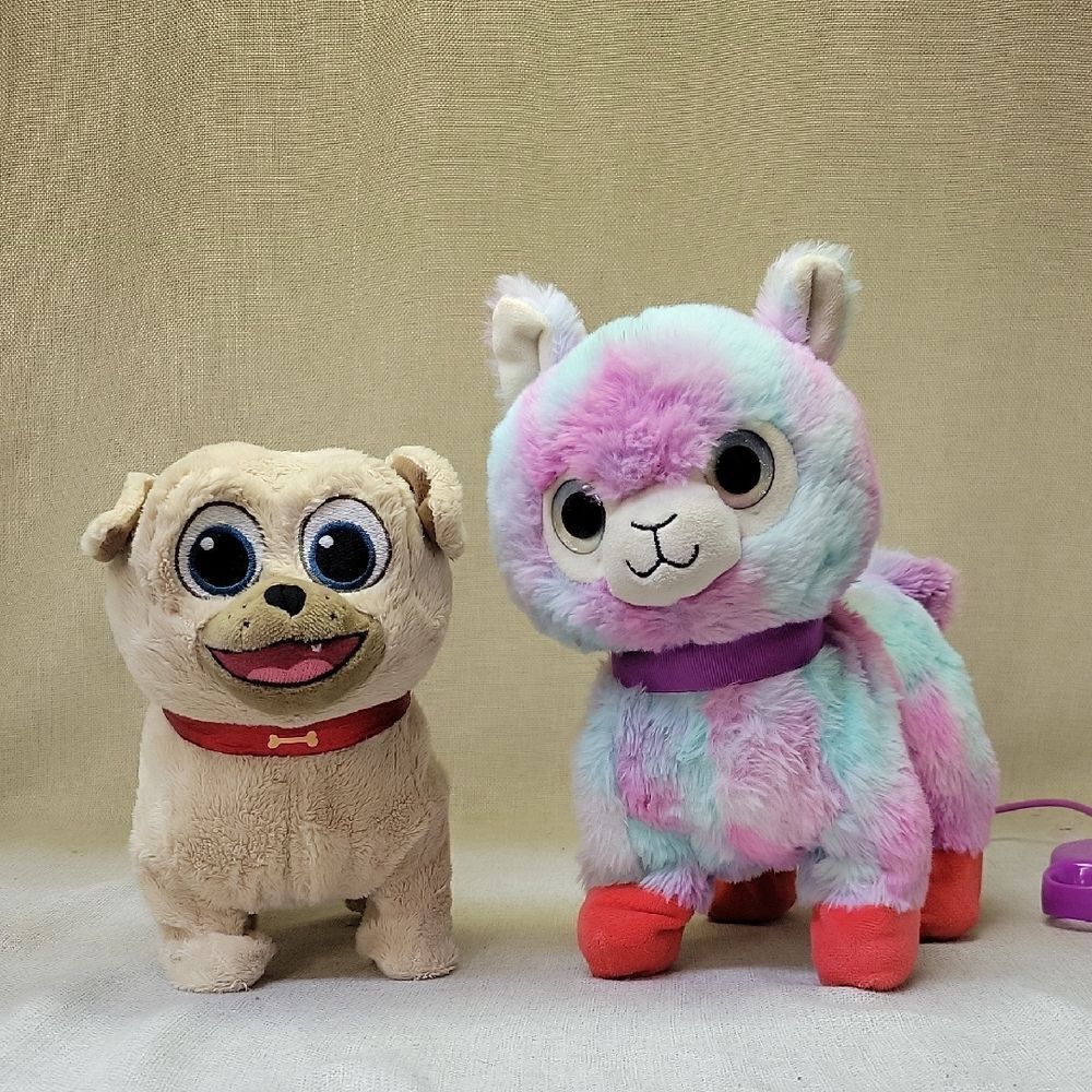 Disney Junior Puppy Dog Pals ROLLY Talk,  Walking Llama Tye Dye Kids Toy